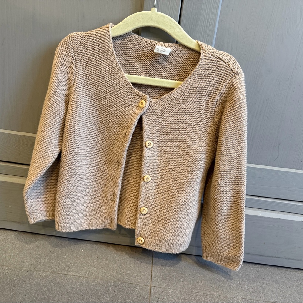 H&M Beige Knit Baby Cardigan